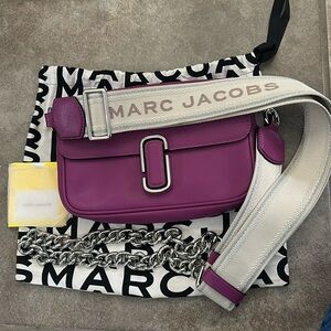 Marc Jacobs Purple Crossbody Bag with Silver Accents